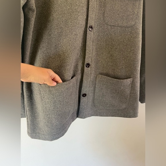 Marine Layer Men’s Grey Wool Button Front Chore Coat Size XL - Picture 6 of 12